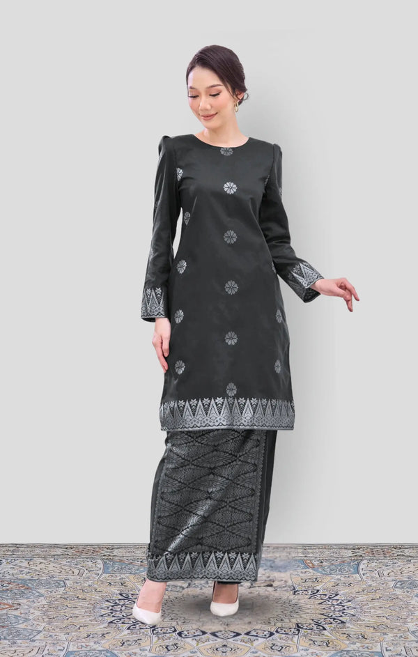 RIZA 2.0 KURUNG MODEN | BLACK SILVER