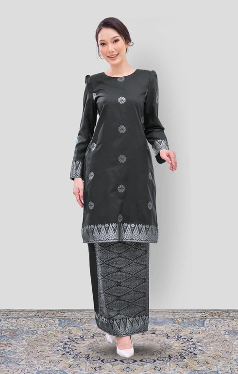RIZA 2.0 KURUNG MODEN | BLACK SILVER