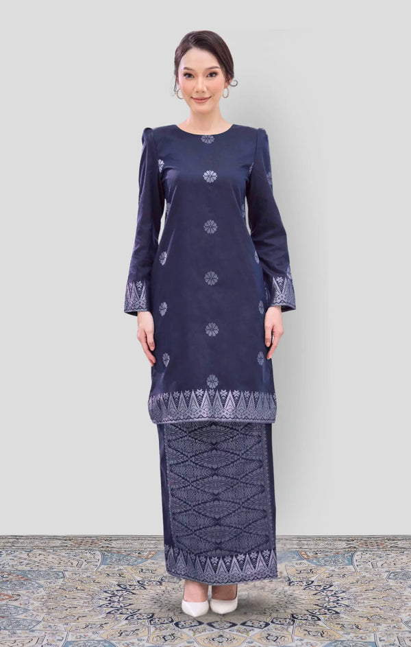 RIZA 2.0 KURUNG MODEN | BLUE BLACK SILVER