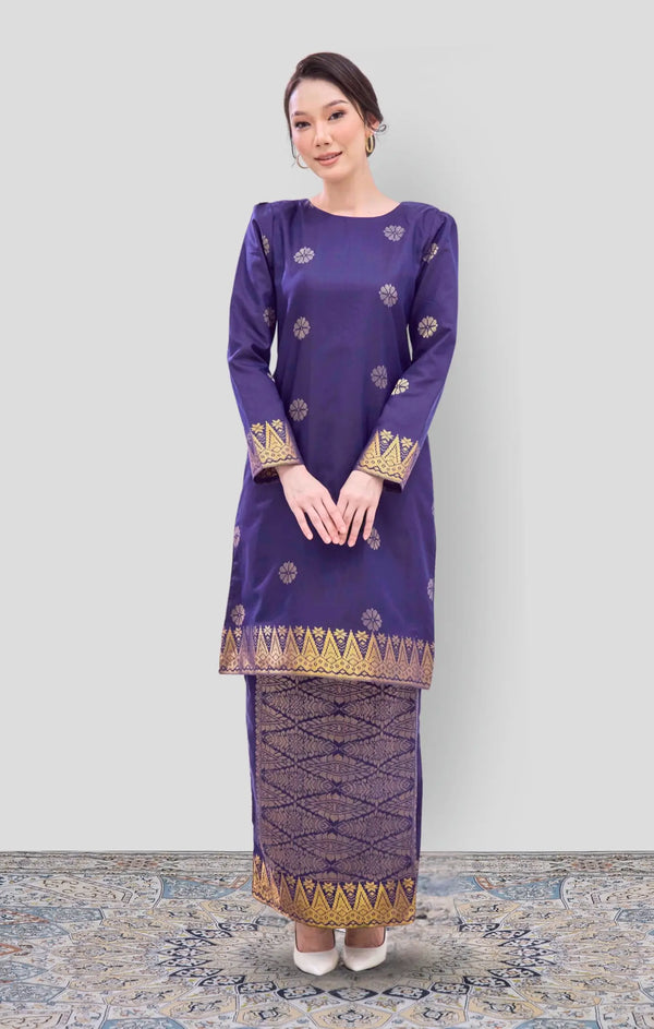 RIZA 2.0 KURUNG MODEN | DARK PURPLE GOLD