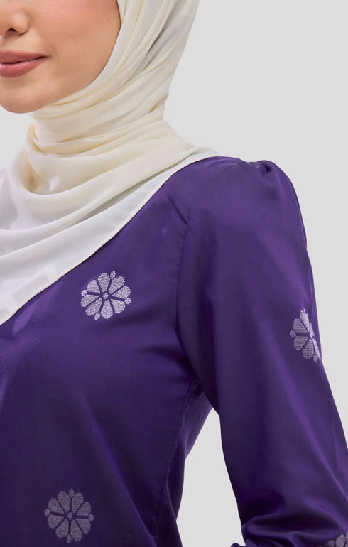 RIZA 2.0 KURUNG MODEN | DARK PURPLE SILVER