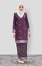 Riza 2.0 Kurung Moden Songket in Magenta Silver by Carlanisa 1