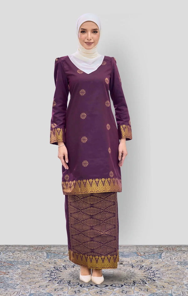 RIZA 2.0 KURUNG MODEN | MAGENTA GOLD