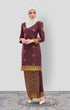 Riza 2.0 Kurung Moden Songket in Maroon Gold by Carlanisa 1