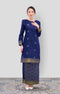 Riza 2.0 Kurung Moden Songket in Royal Blue Gold by Carlanisa 1