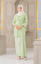 teja kebaya moden green silver