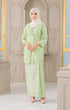 teja kebaya moden green silver