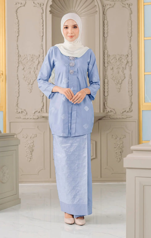 teja kebaya moden baby blue