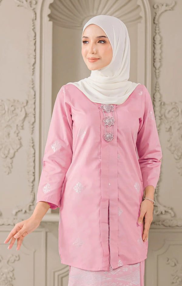 carlanisa teja kebaya pink silver