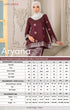Kurung Kedah Magenta Silver showing available sizes XS S M L XL 2XL 3XL