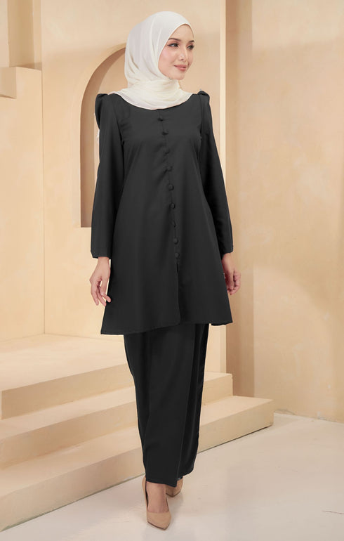 baju kurung kedah hitam color