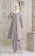 View Liyana 2.0 Kebarung Linen Dusty Pink Stripe D3‑1 highlighting sleeve and silhouette