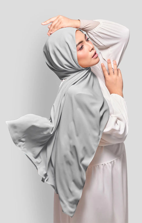 ROYAL SATIN SHAWL | GREY