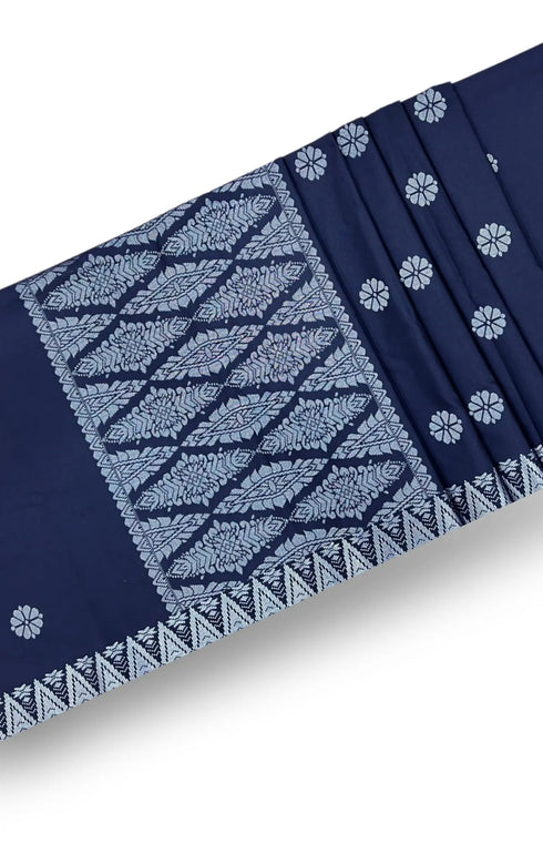 SONGKET BUNGA TABUR | BLUE BLACK SILVER
