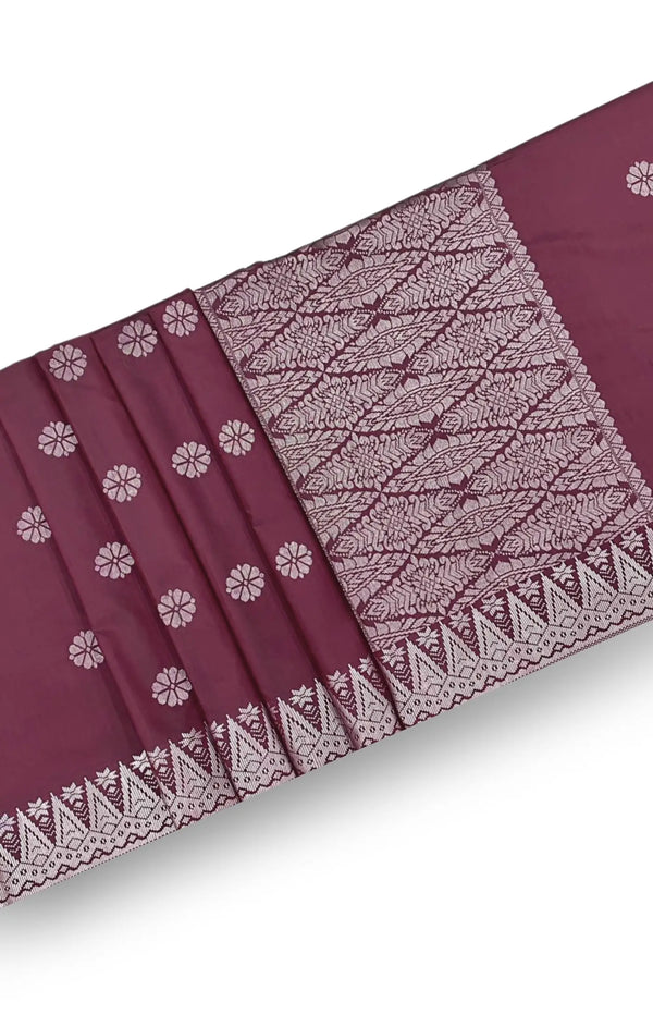 SONGKET BUNGA TABUR | MAROON SILVER
