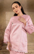 Dusty pink Kurung Kedah fabric close-up