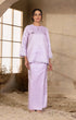 Model in lilac purple Sophia Kurung Kedah