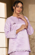 Sophia Kurung Kedah lilac purple front view