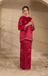 Elegant maroon Kurung Kedah outfit