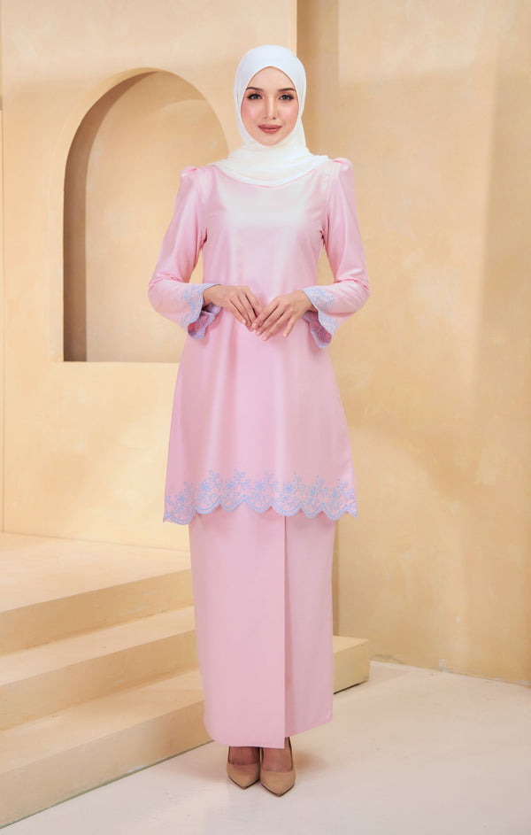 Karla Kurung Riau Sulam | Baby Pink