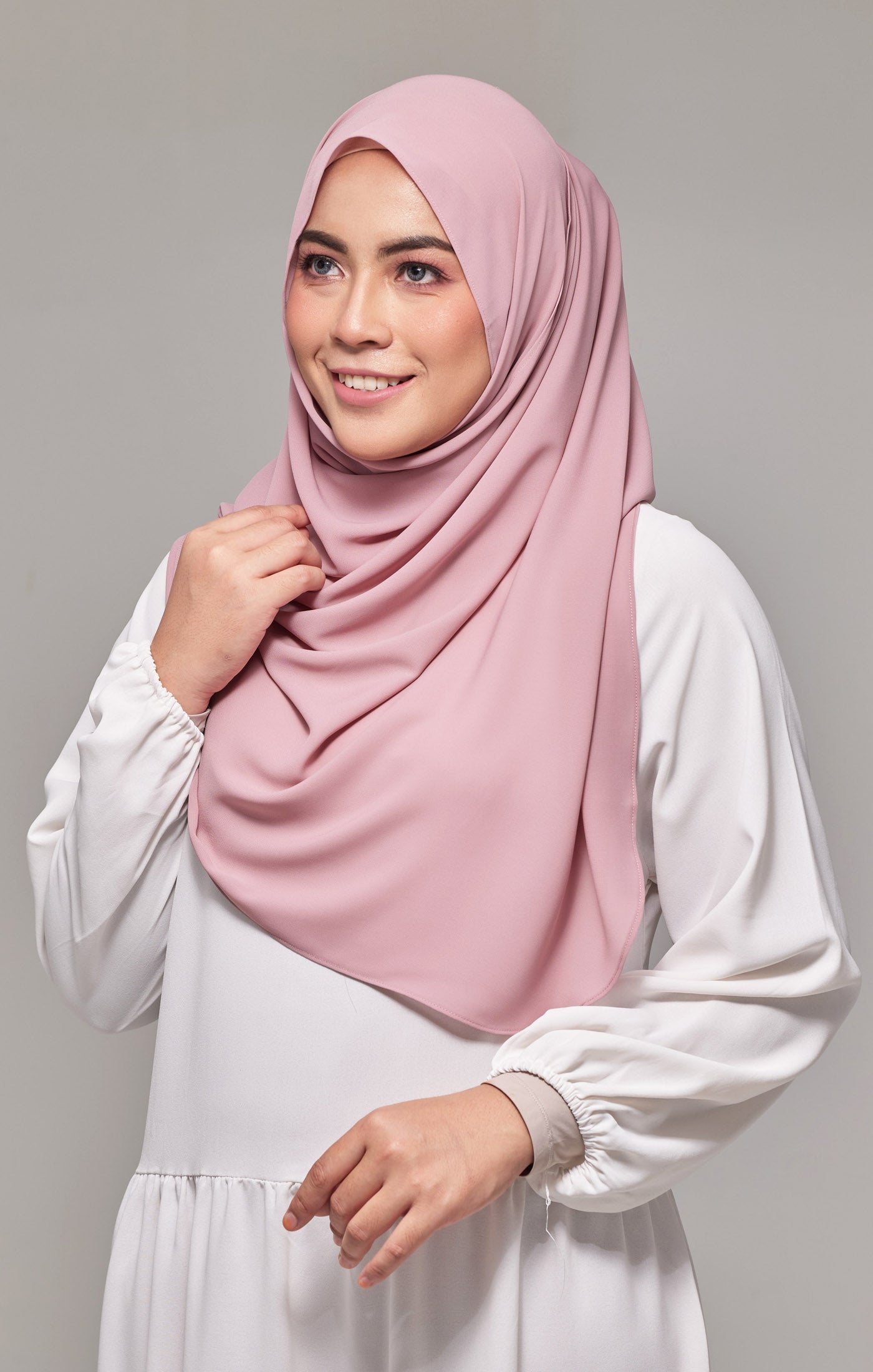 Instant Shawl Seminit | Dusty Pink