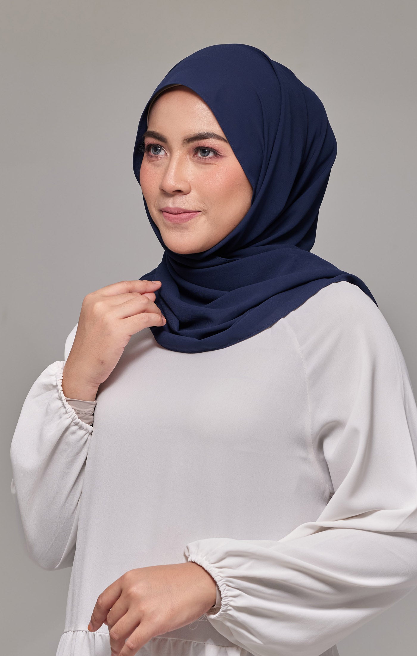 Instant Shawl Seminit | Navy Blue