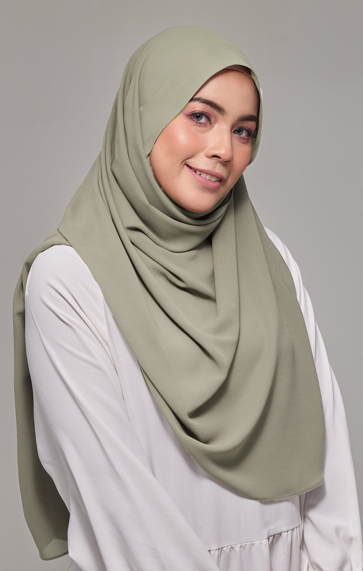 Instant Shawl Seminit | Smokey Green