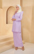 Kurung Moden Plain Dusty Purple flat lay showing full kurung shape and plain design