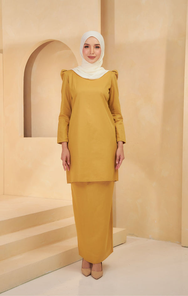 baju kurung mustard