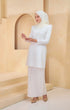 pearl white baju kurung