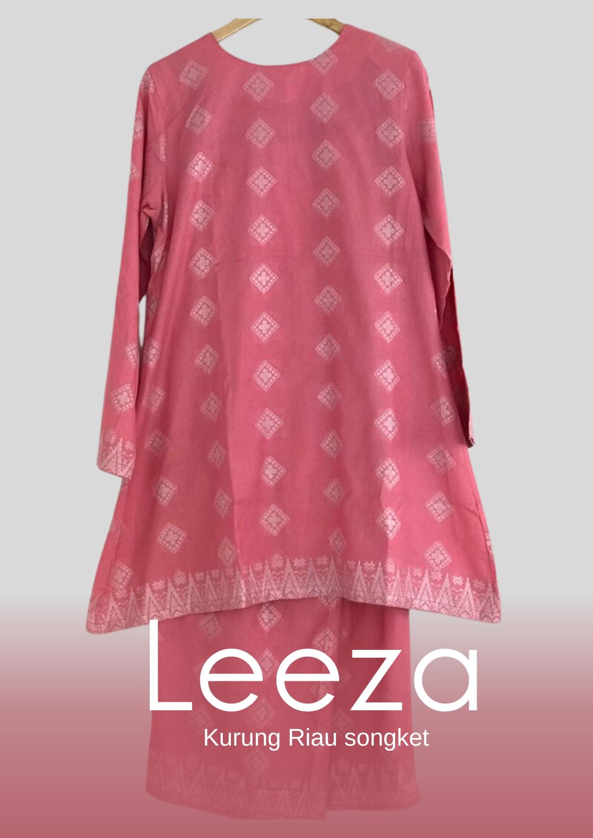 Leeza Riau Songket | Pink Silver