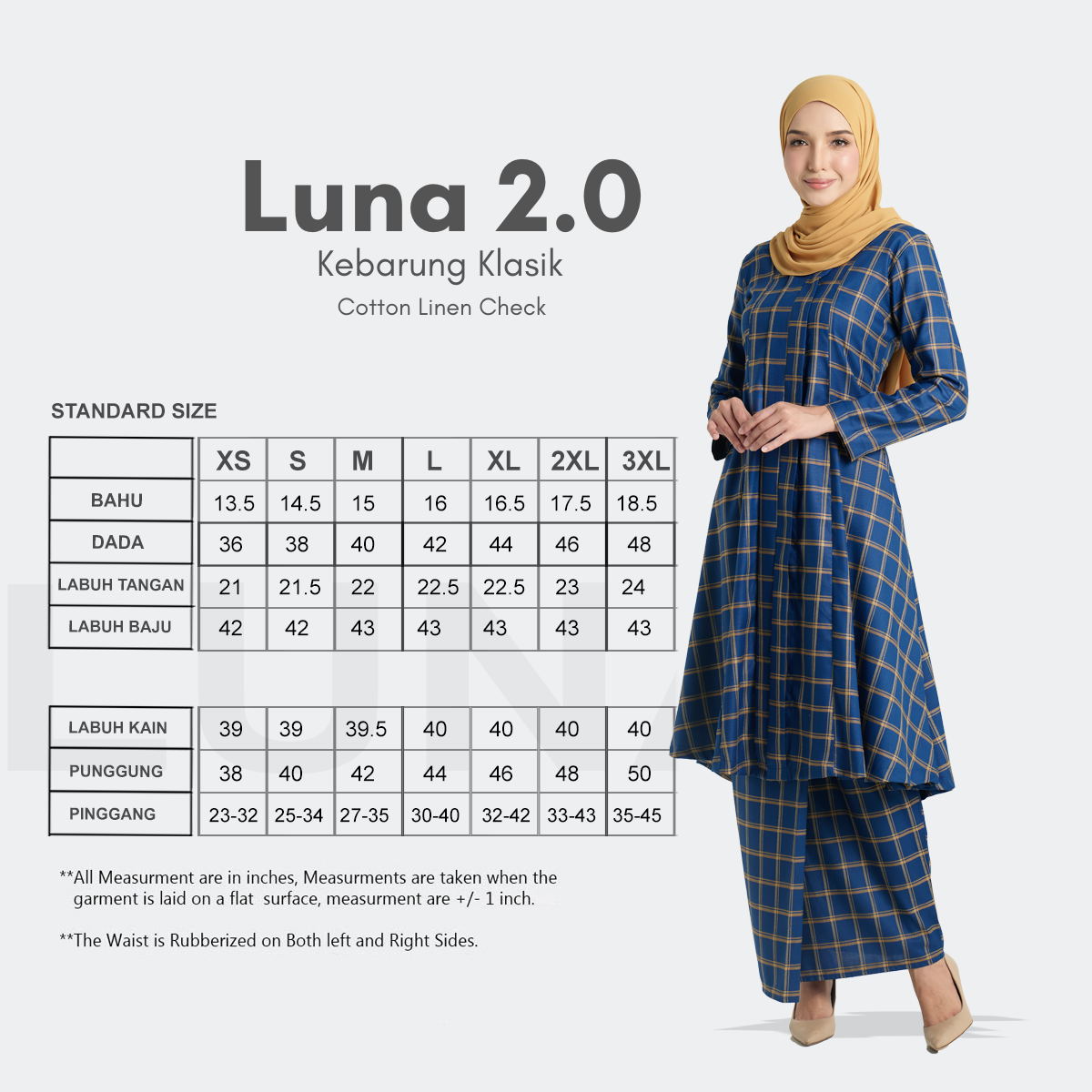Baju Kebarung | Baby Blue