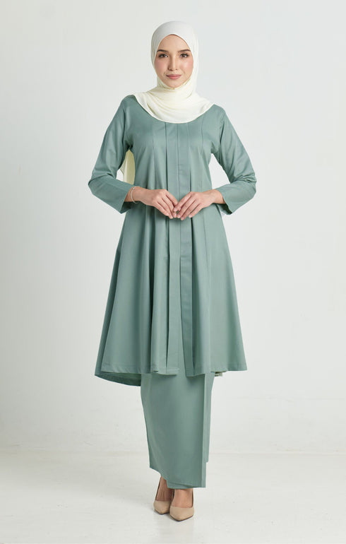baju kebarung dusty green