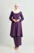 Model View Kebarung Klasik Dark Purple flat lay showing full kebarung shape and design