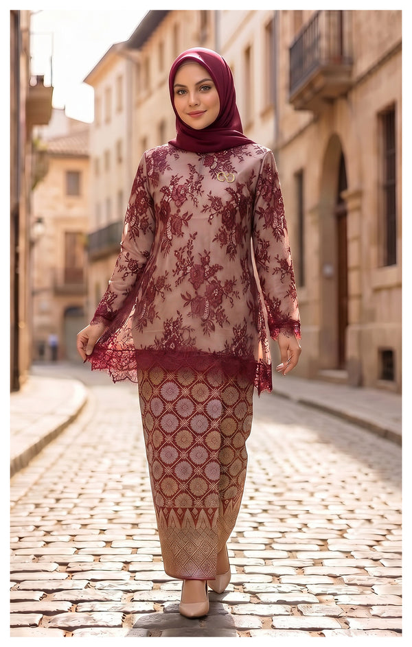 SAFIRA KURUNG KEDAH | MAROON