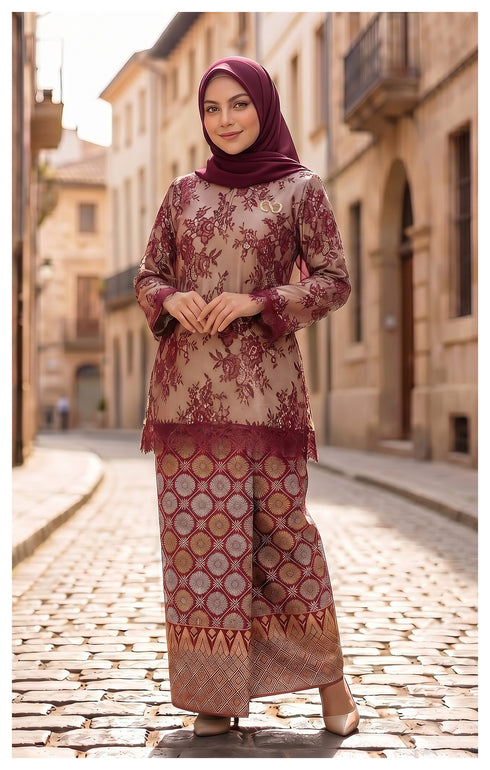 SAFIRA KURUNG KEDAH | MAROON