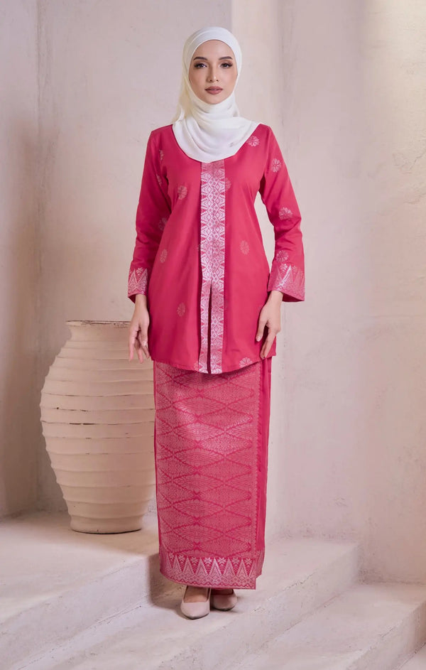 Seroja Kebaya | Shocking Pink Silver