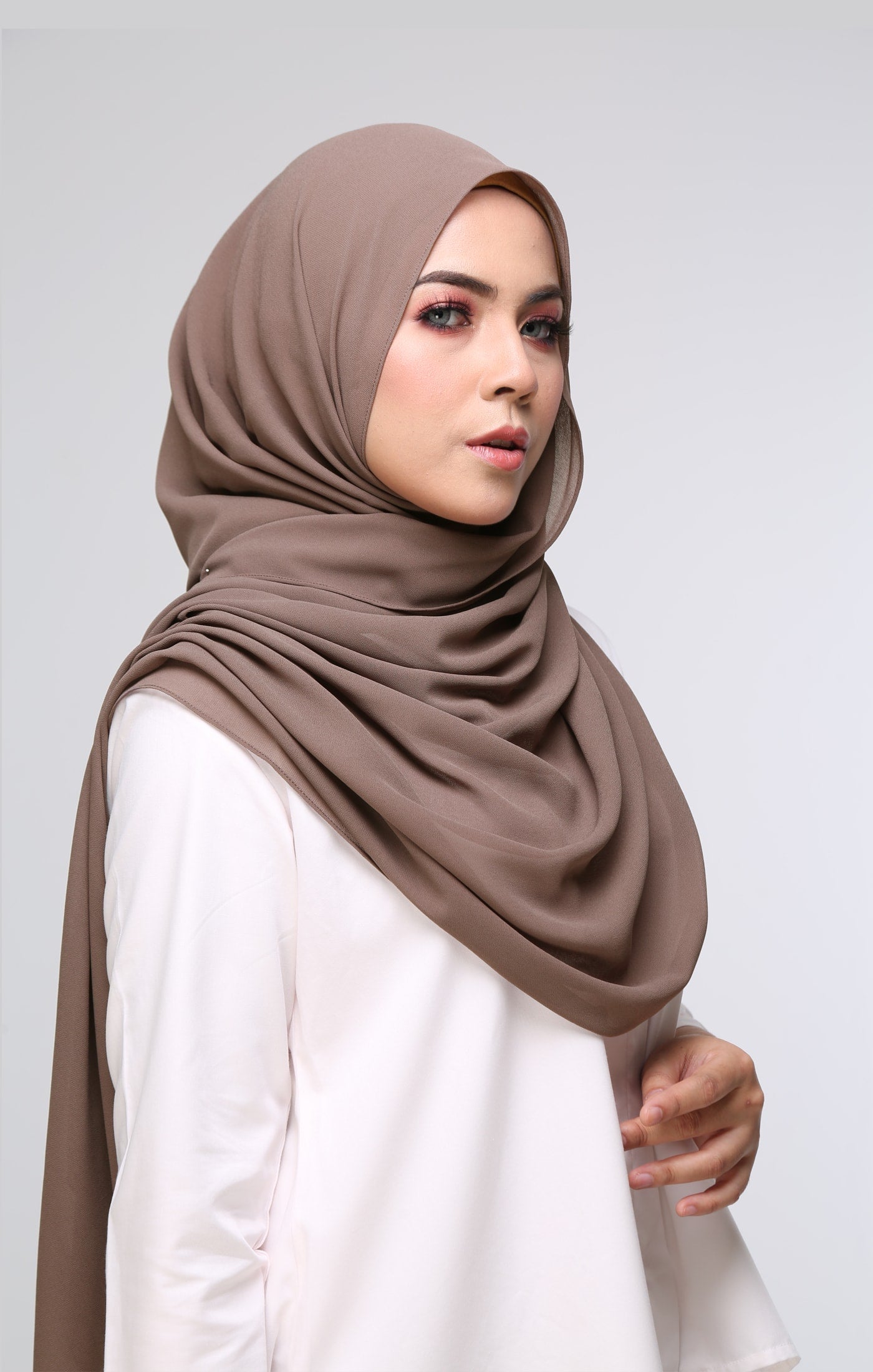 Instant Shawl Rania | Smokey Brown