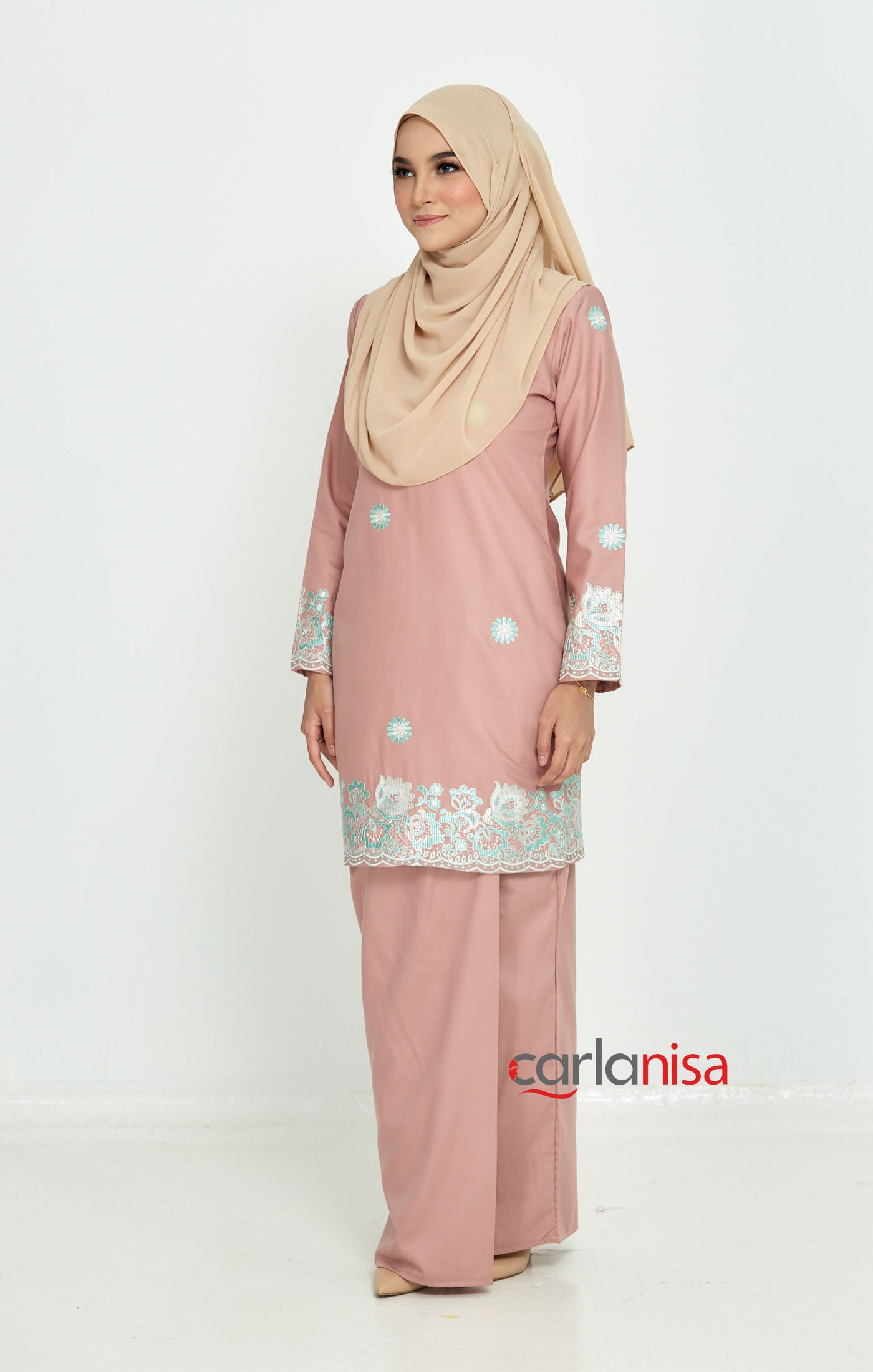 Sakura Baju Kurung Moden | Tea Pink