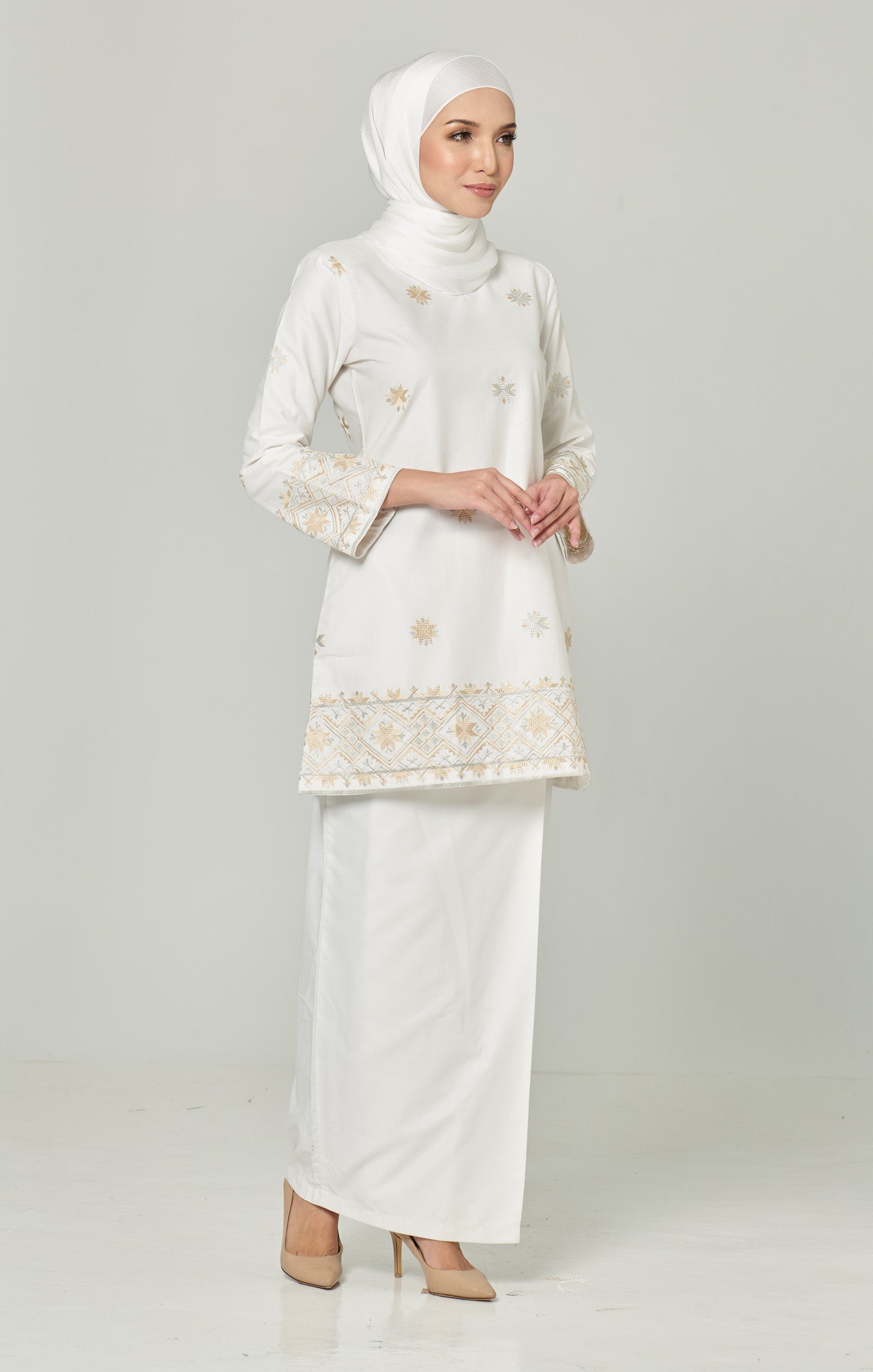 Alyssa Kurung Riau | White