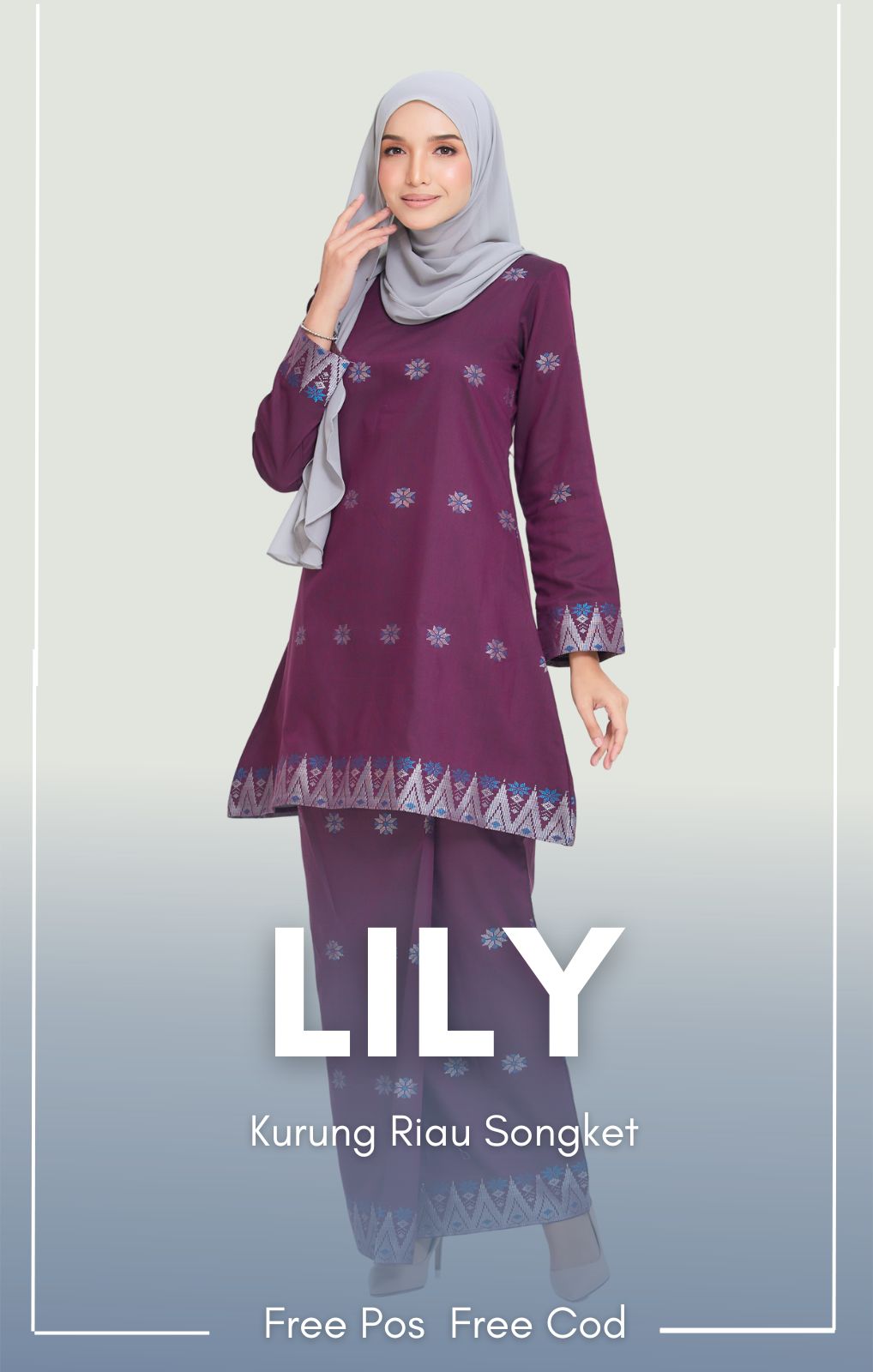 Lily | Baju Kurung Riau Moden Songket