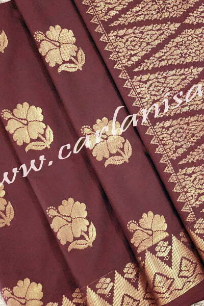 Songket Bunga Raya | Maroon Gold – Carlanisa