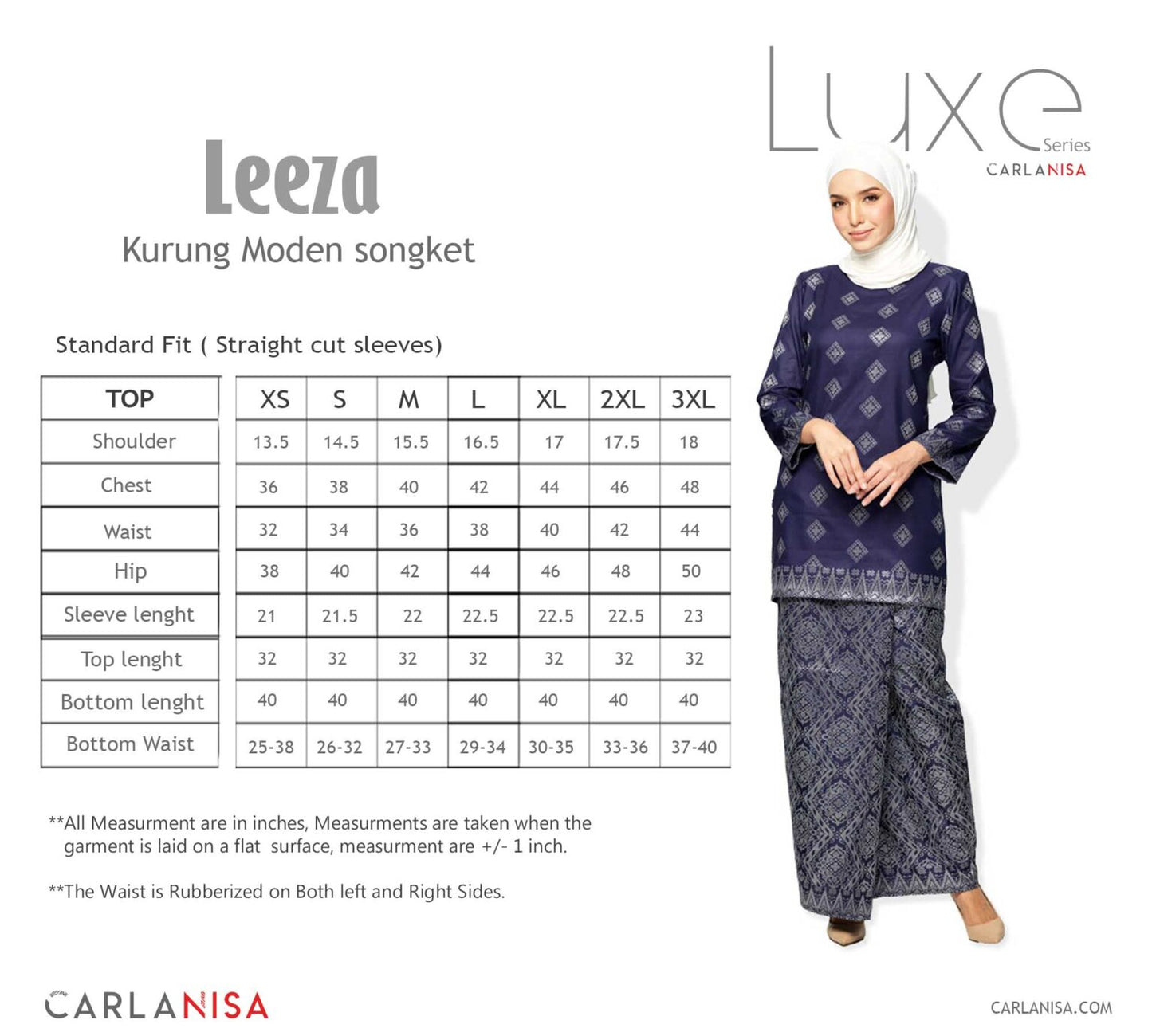 Leeza Kurung Moden Songket | Pink Magenta Blue