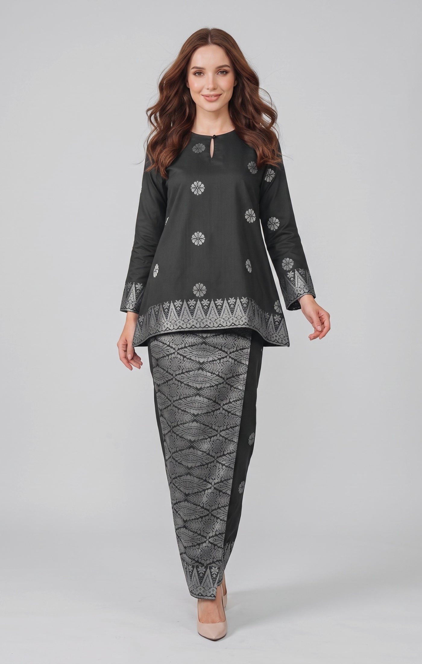 ARYANA KURUNG KEDAH | BLACK SILVER