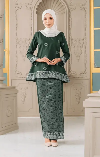 Dark Emerald Green Silver