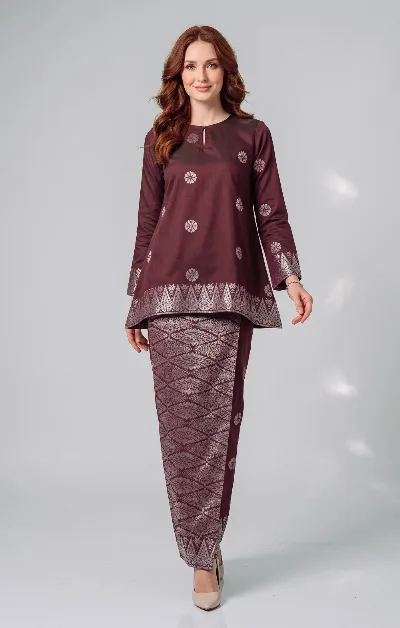 Dark Maroon Silver
