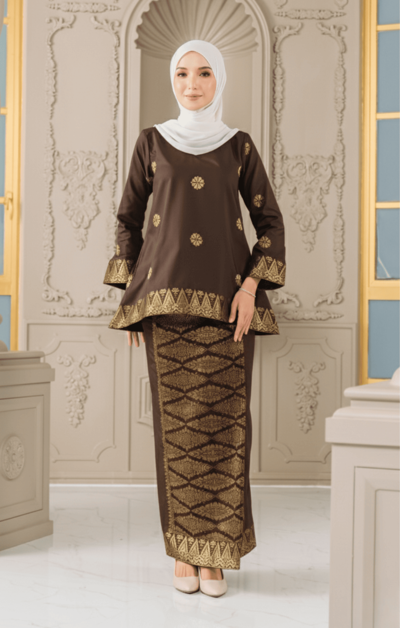 ARYANA KURUNG KEDAH | DARK RICH BROWN GOLD