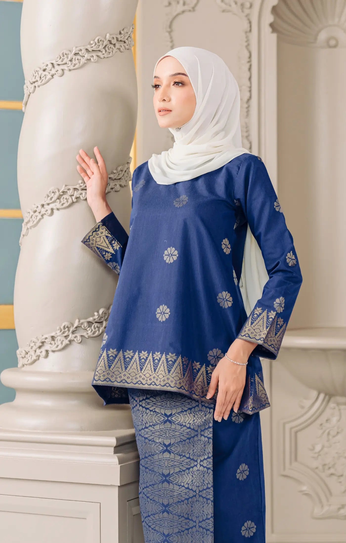 ARYANA KURUNG KEDAH | DARK ROYAL BLUE GOLD