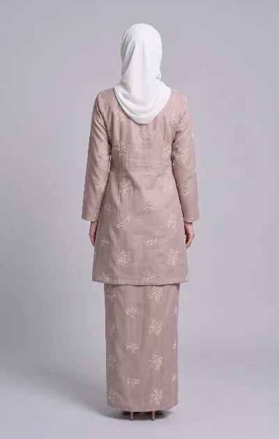 Hazel Baju Kurung Riau Sulam | Rose Gold