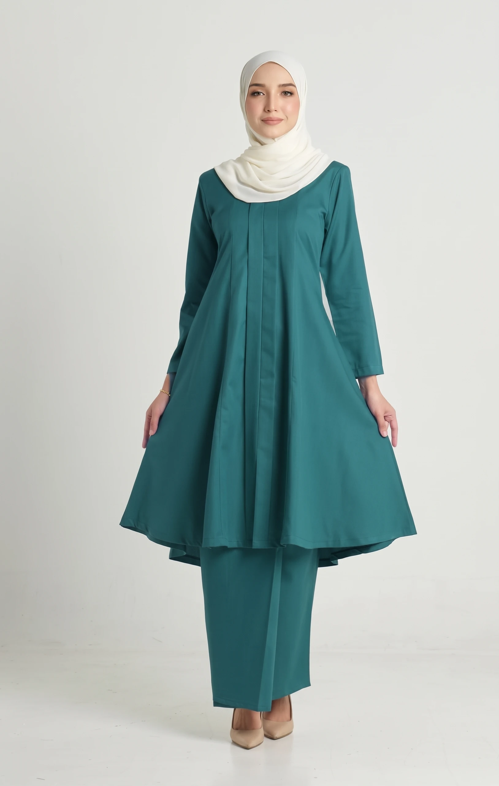 Luna Kebarung Klasik | Teal Green — alternate view